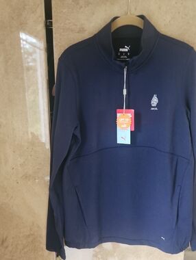 NWT- Ladies Puma Navy Blue Quarter-Zip Pullover